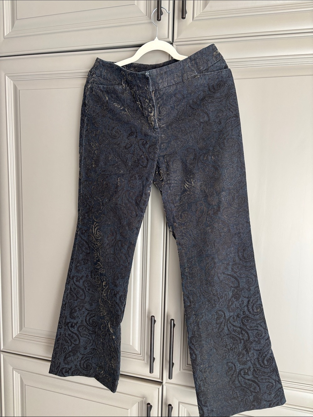 Classiques Entier Navy Paisley Flare Jeans